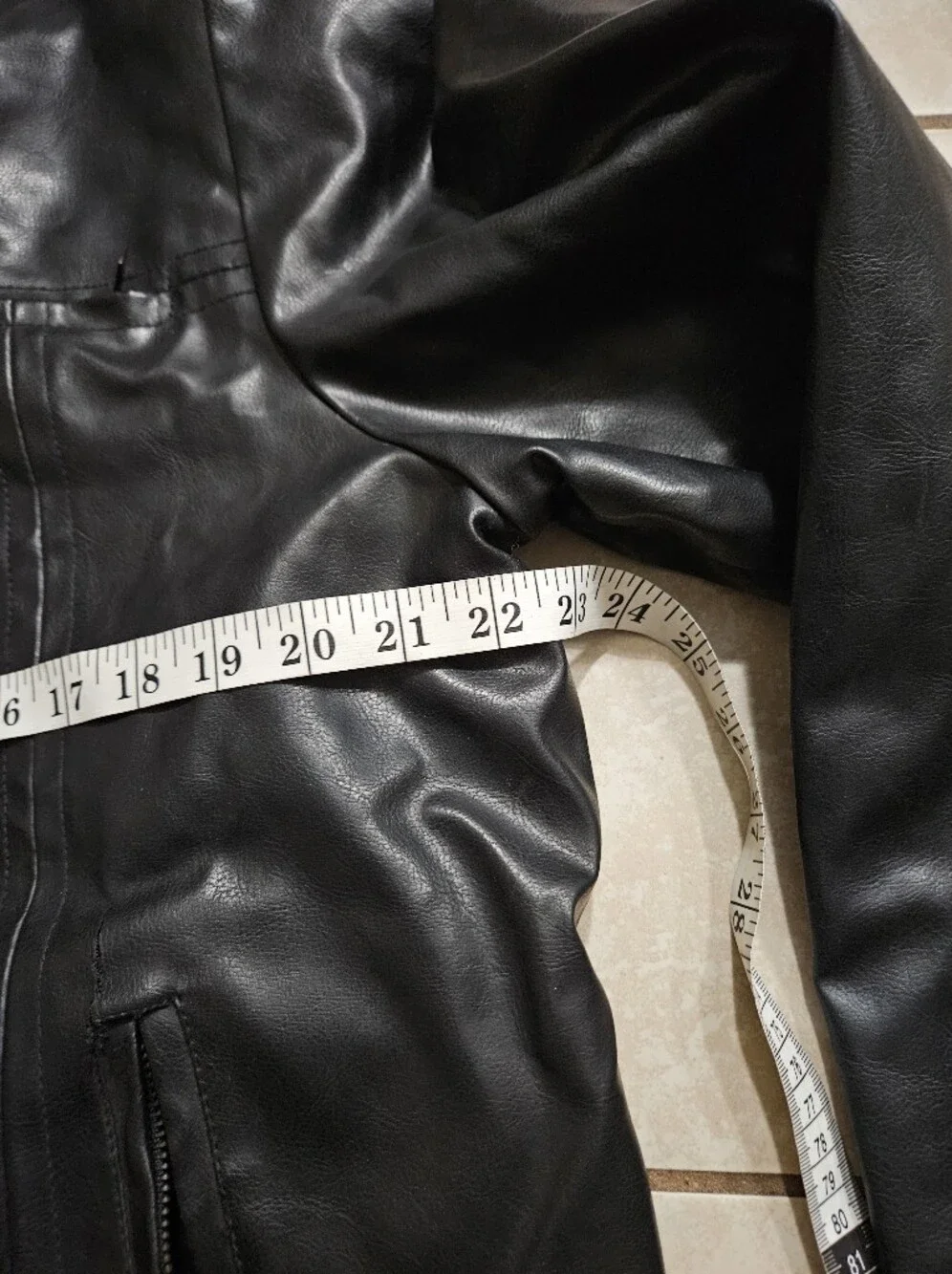 Levis Black Faux Leather Zip Jacket